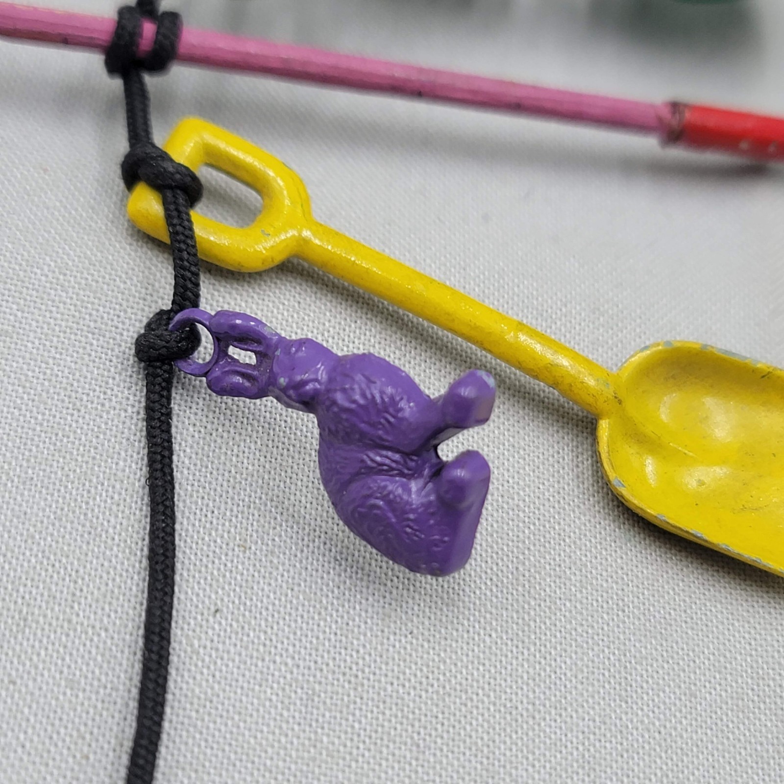 Artisan Gardening Necklace Enamel over Metal Multicolor Miniatures So FUN!