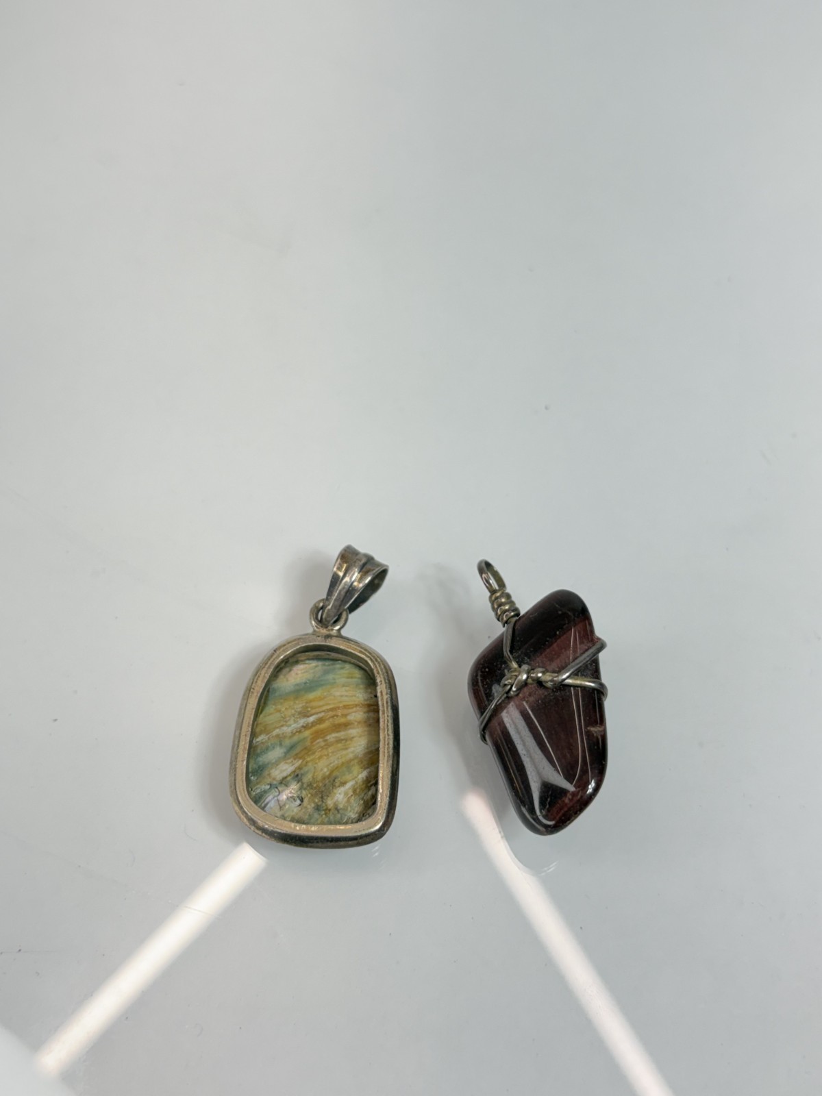Sterling Silver and stone Necklace pendant – unbranded