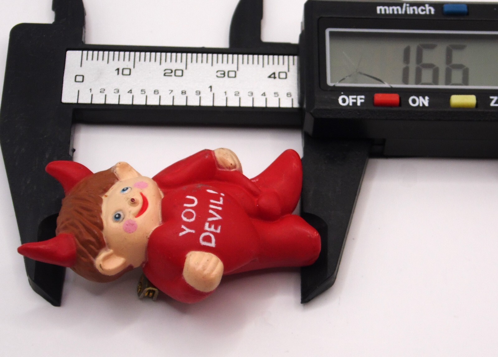 You Devil VTG Valentine Pin by Desaster Unlimited Inc Almost 2 inch Rubber