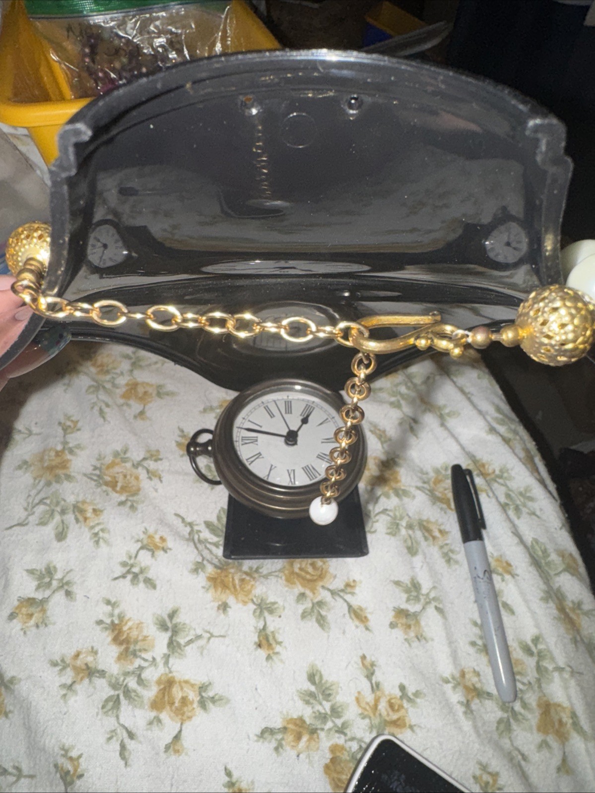 Gay Boyer Vintage Simulated Pearl??? And Gold Tone Shell & Bead Necklace Unique