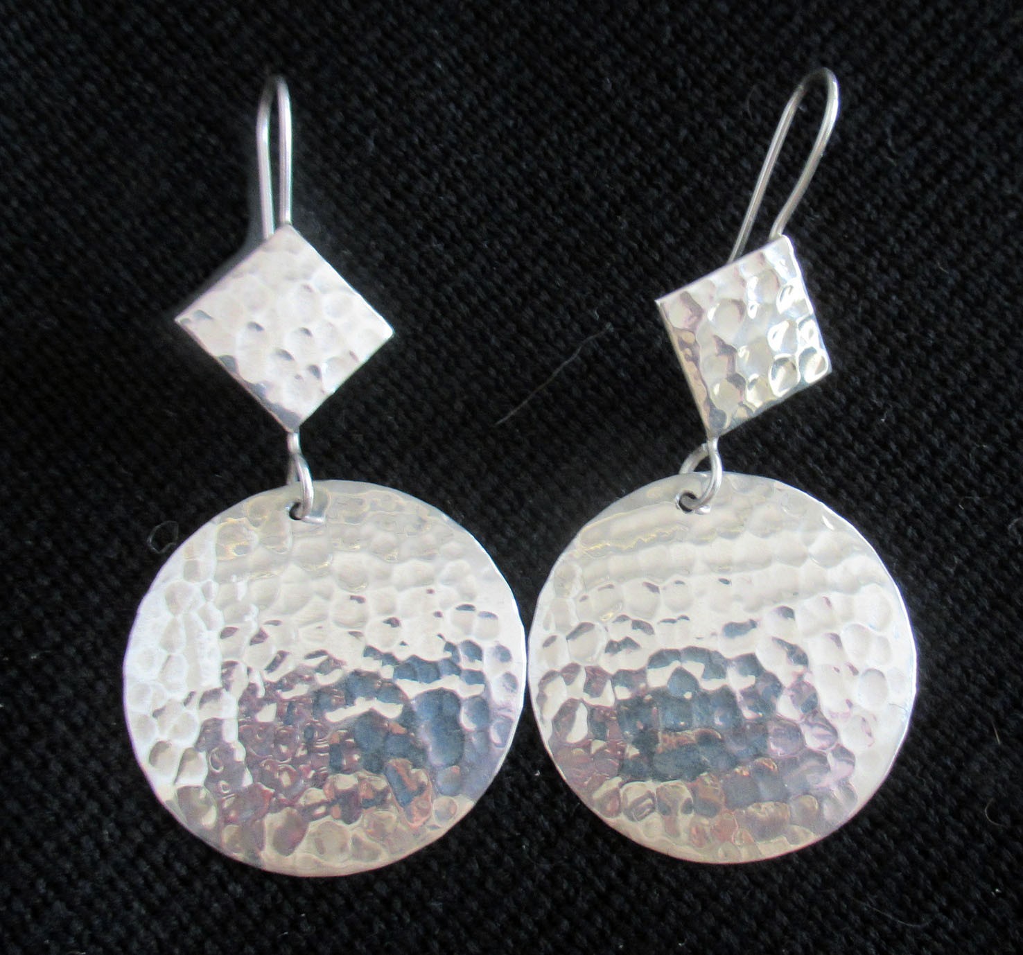 LARGE MEXICO STERLING EARRINGS by ATI, 2 1/2 by 1 1/4 INCHES, 10 GRAMS