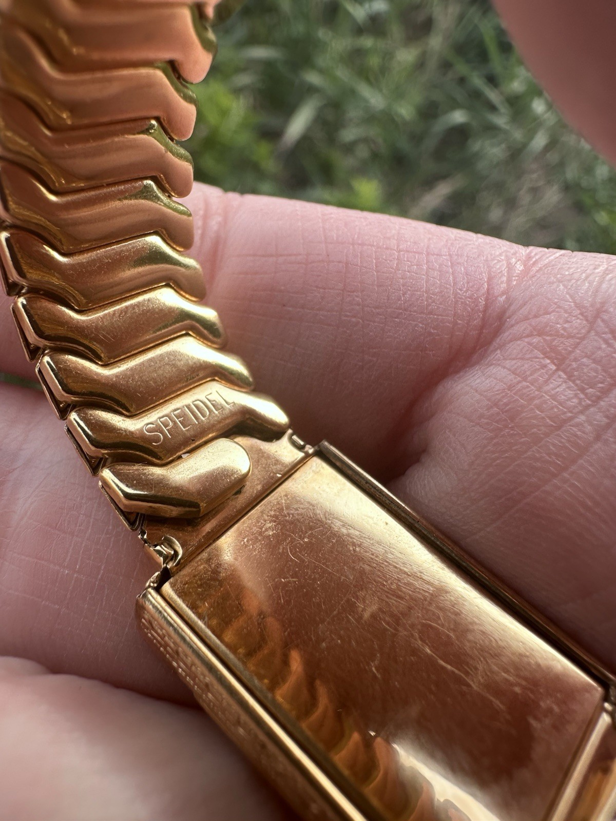 Gold Filled Expansion Bracelet Signed Speidel With Locket Vintage Sweetheart