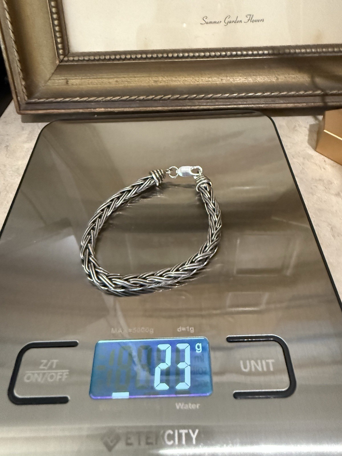 Vintage Sterling Silver Bracelet Wheat Chain Stamped 925. Size 6.5