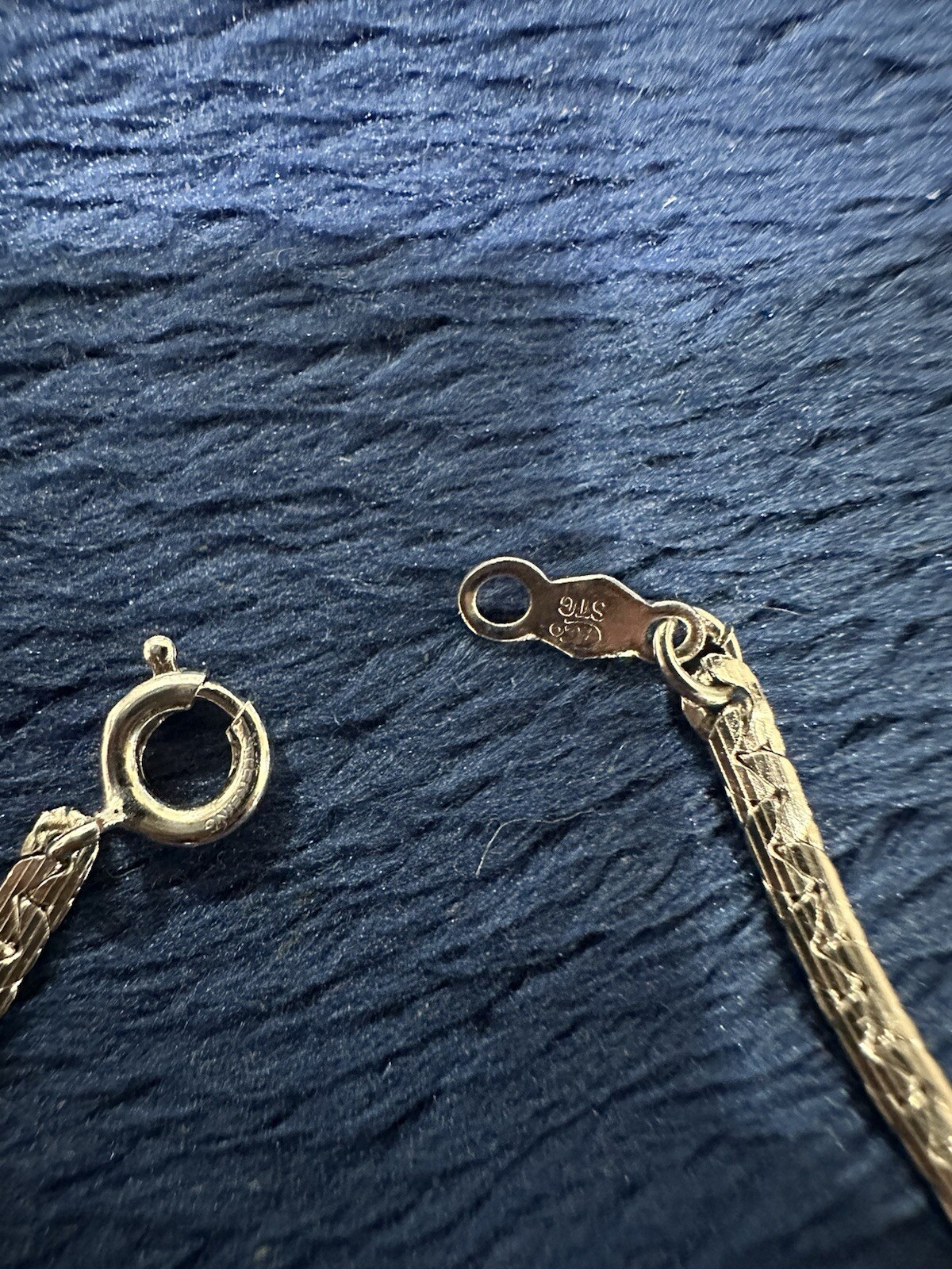 Vintage Sterling Silver 925 Woven Link Style Chain Necklace, 16.5in, 2mm Thick