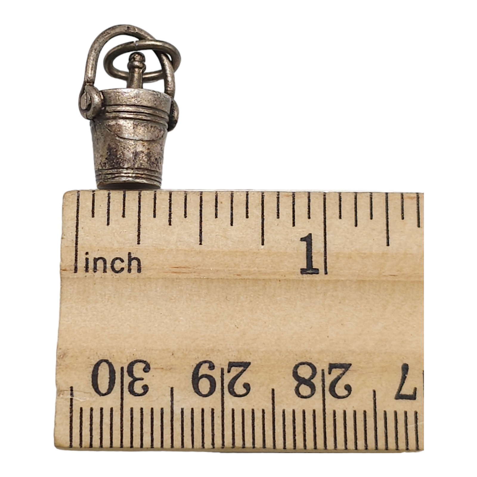 Sterling Silver 925 Champagne Ice Bucket Dangle Drop Charm Pendant Vintage