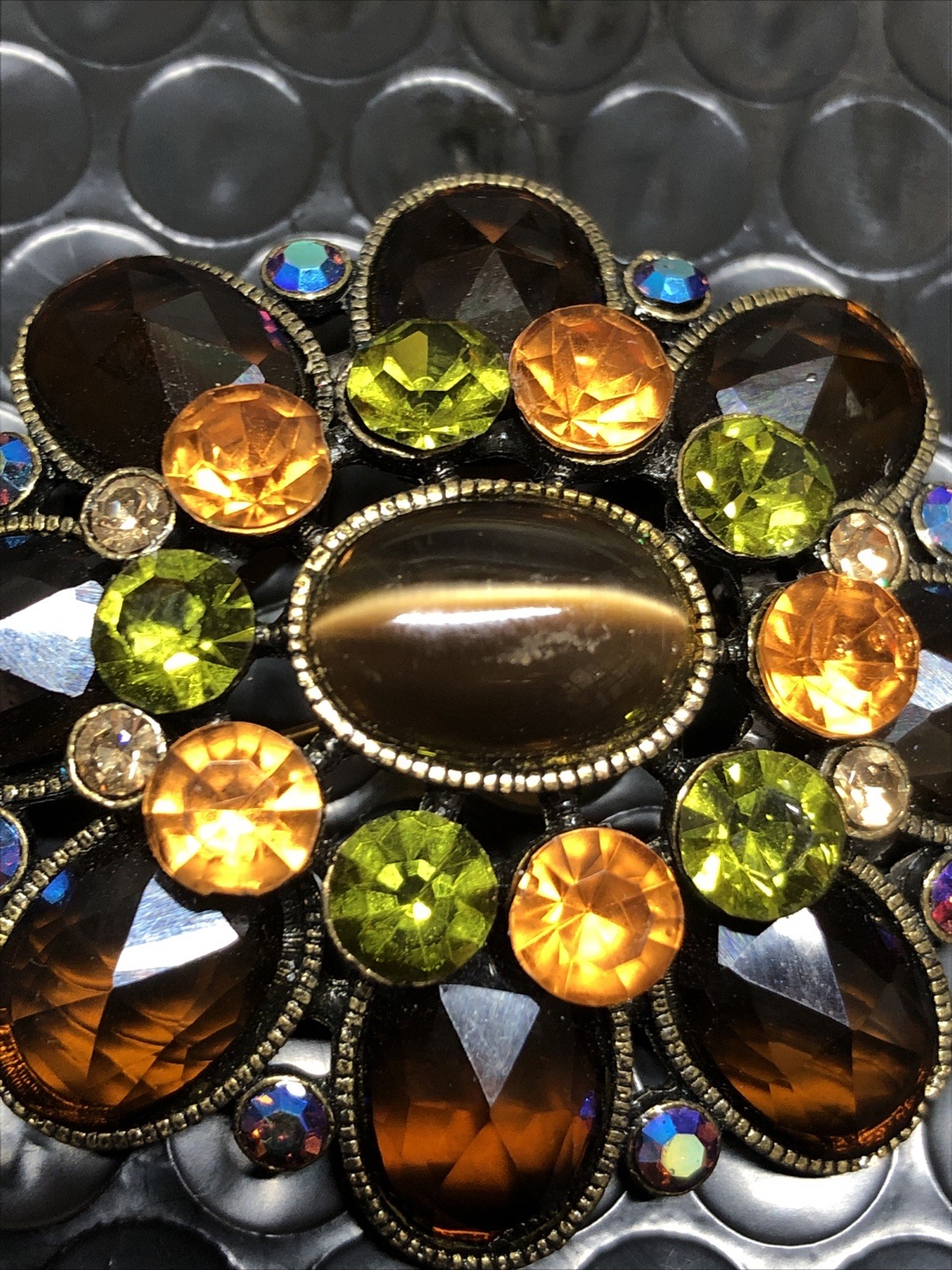 Brooch Pin Fall Colors Brown Orange Green