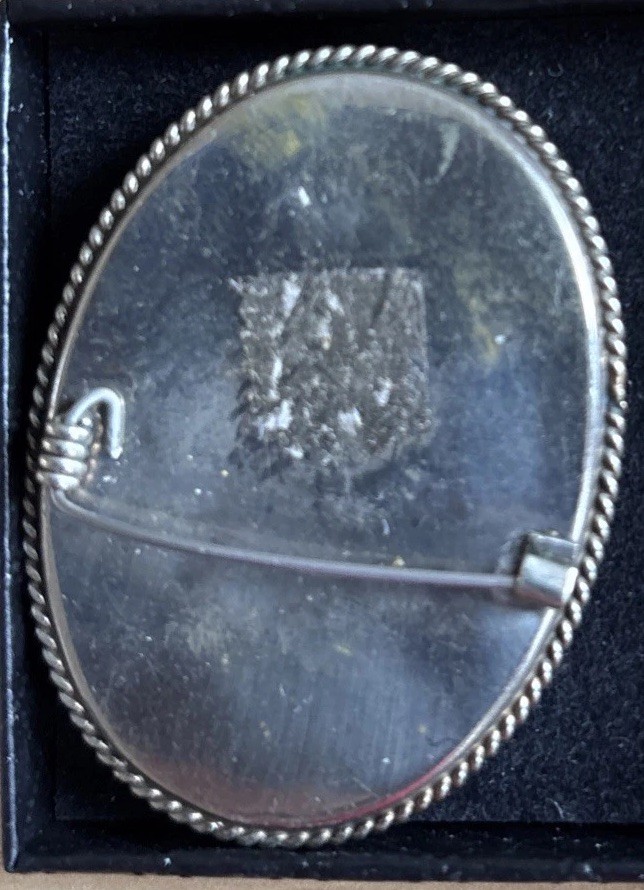 Vintage Russian Miniature Portrait Brooch