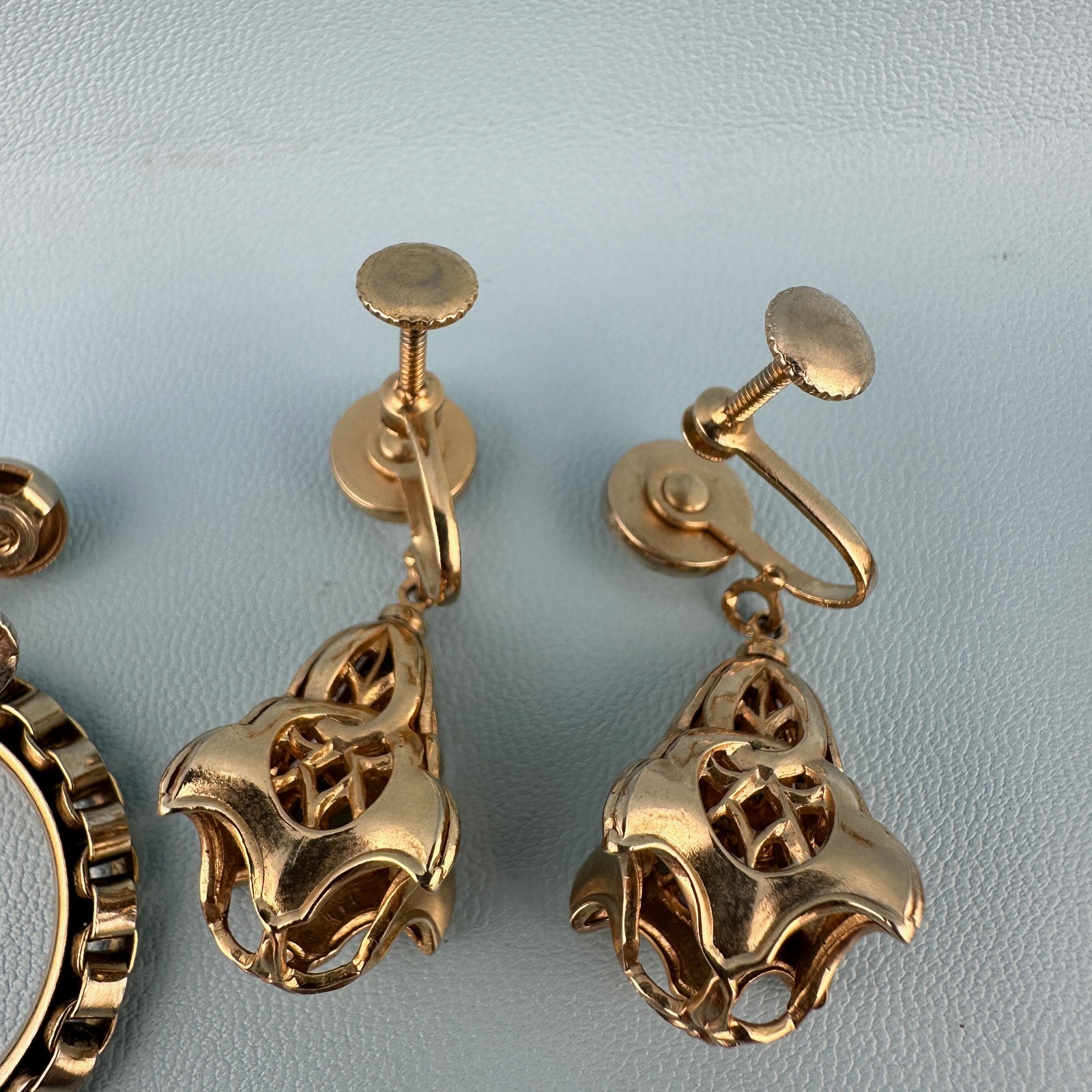 Vintage Earrings Lot Dangle Statement Balls Drop Hoop Etruscan Some Signed