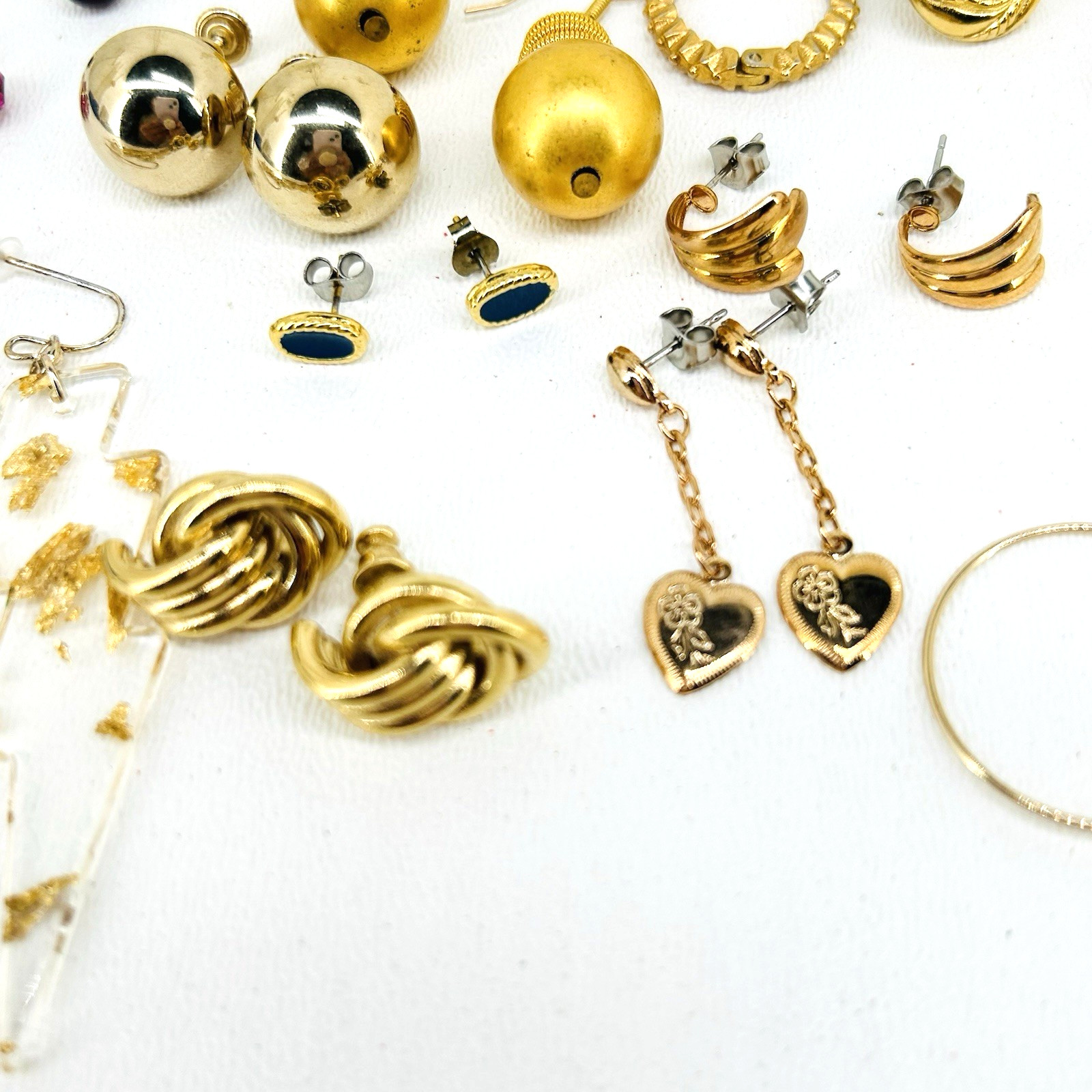 Lot 23 Pairs of Vintage to Modern Assorted Earrings Different Styles and Shapes