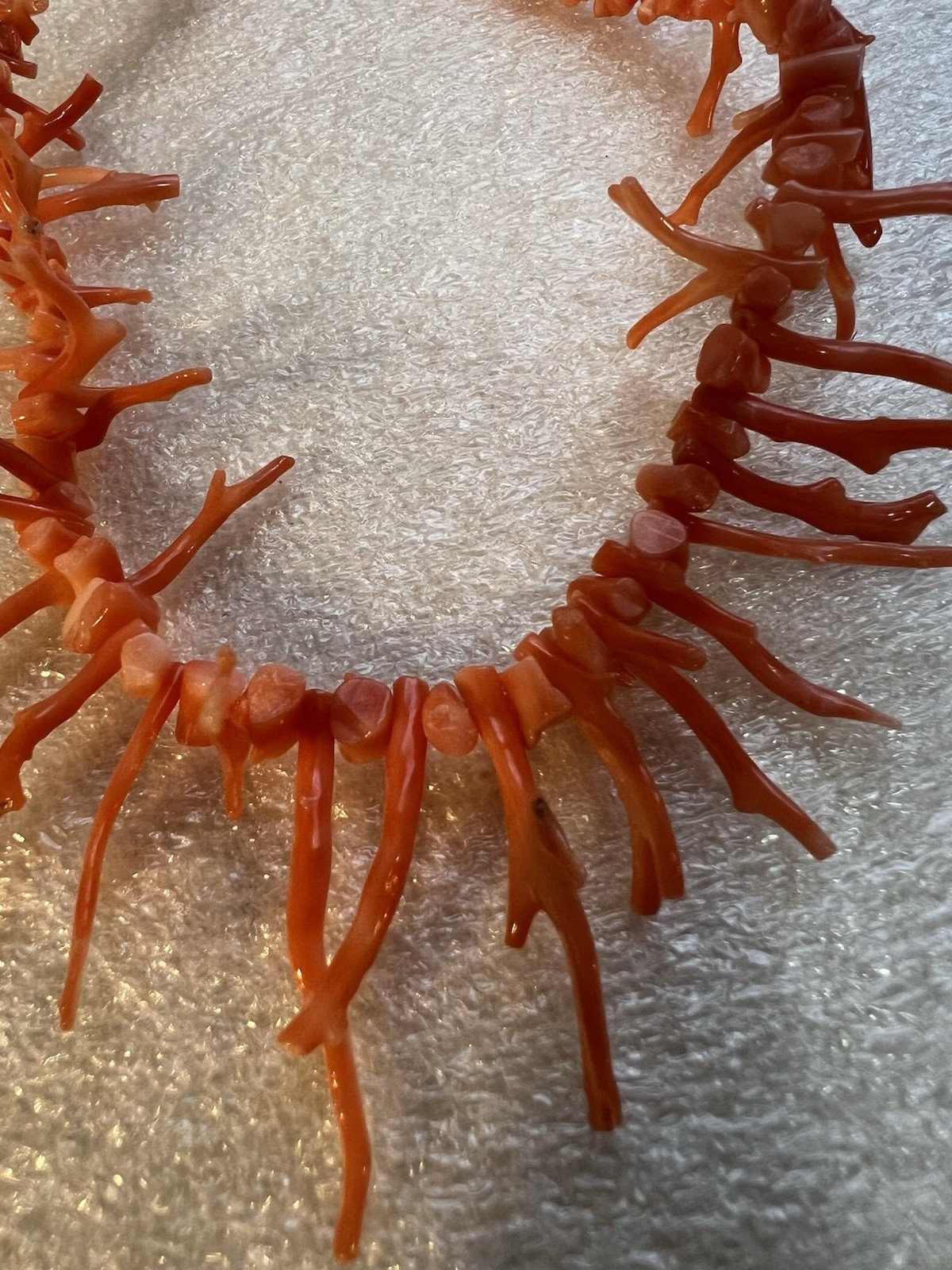 VTG Branch Coral Necklace 18” Graduated Mediterranean Genuine Coral