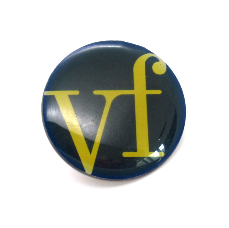 VF Sportswear Pin Yellow Letters Black Background Logo Lapel Pin