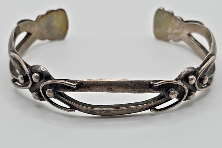 Vintage Taxco 980 Fine Silver Cuff 1940s Mexico Split Band 24.15g Modernist