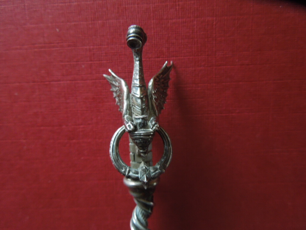 J2744 ANTIQUE SILVER Phoenix HANDCRAFTED VERY NICE DETAILED SEE DESCRIP