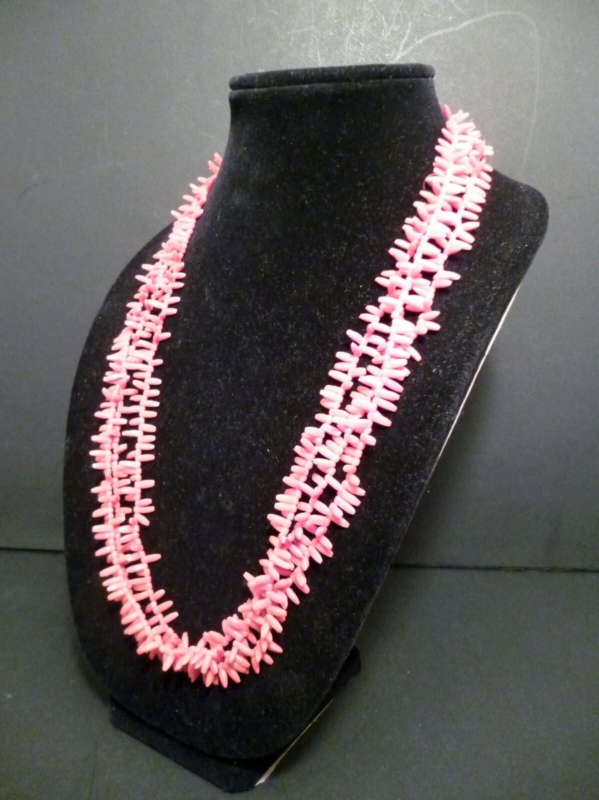 Salmon Color 26″ THREE Strand 10mm Beads Sicilian Sciacca Coral Necklace 2366