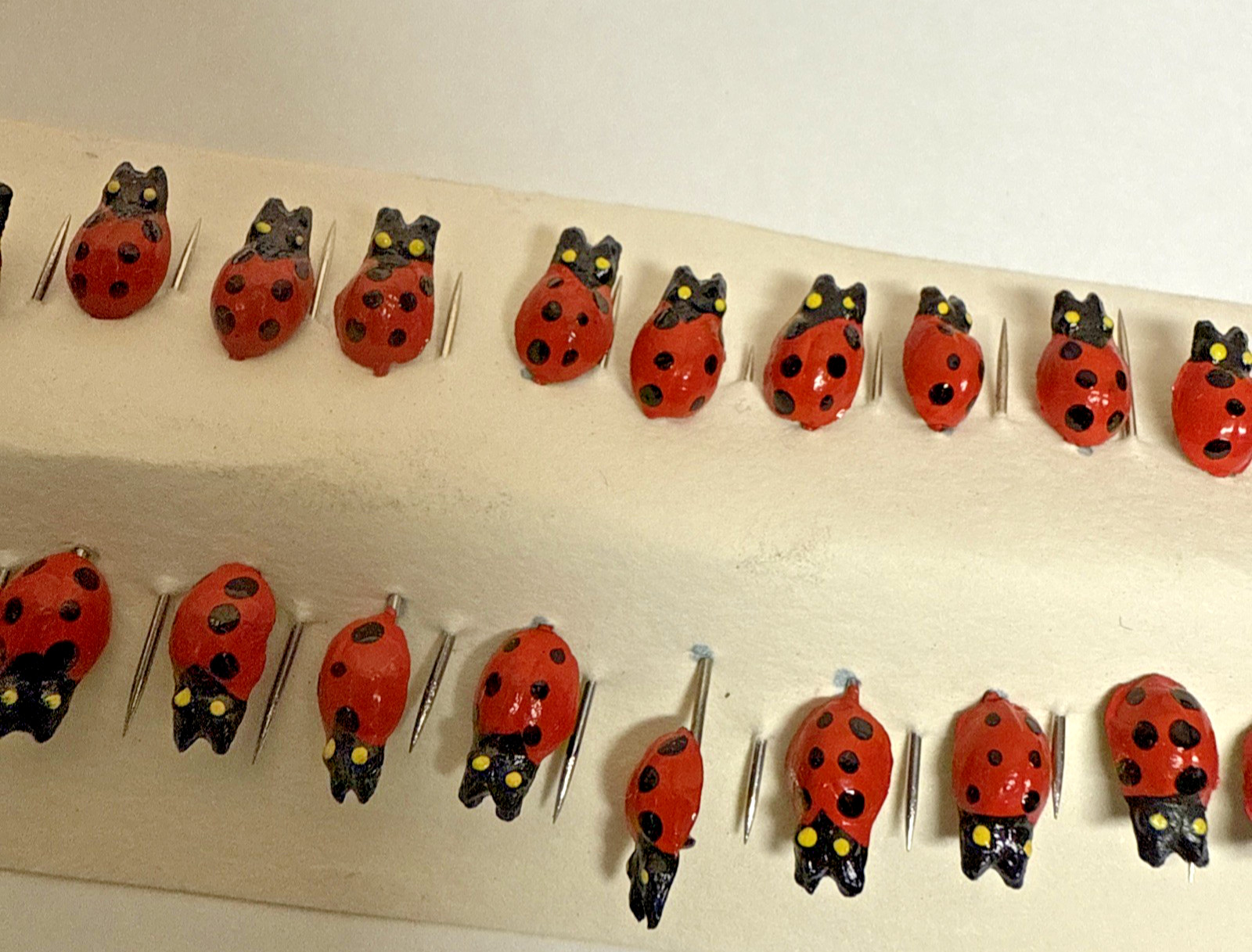 Vintage Ladybug Sewing Pins Lapel Pins Lot Of 24 Preowned