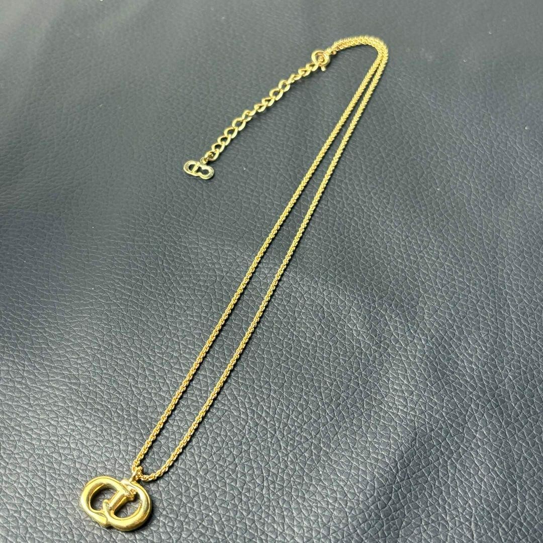 Christian Dior CD Logo Gold Necklace 45cm Vintage