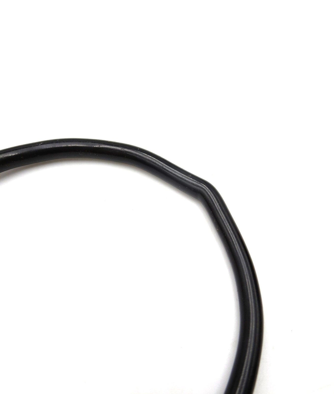 Vintage Black Coral and Silver 9″ Thin Bangle Bracelet Gothic Unisex Mourning