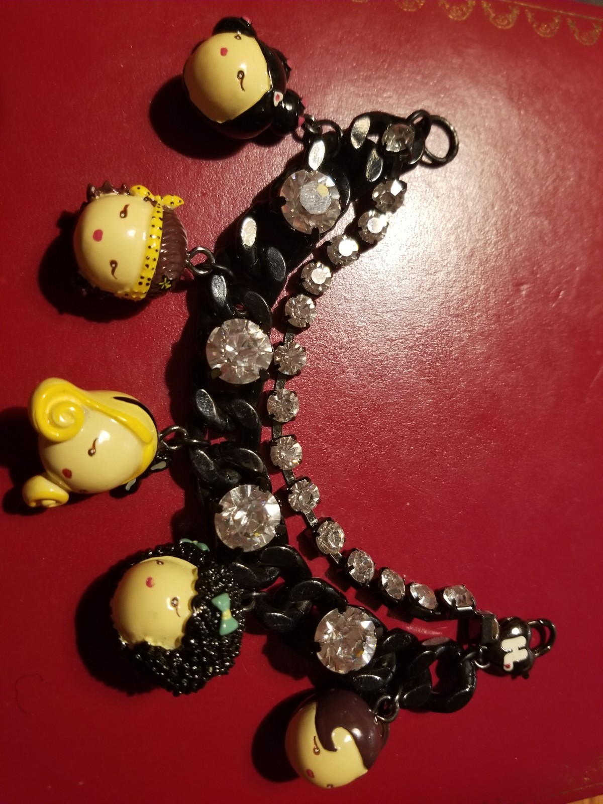 Vintage Gwen Stefani Harajuku Lovers Love Angel Music Baby Fatal Charm Bracelet
