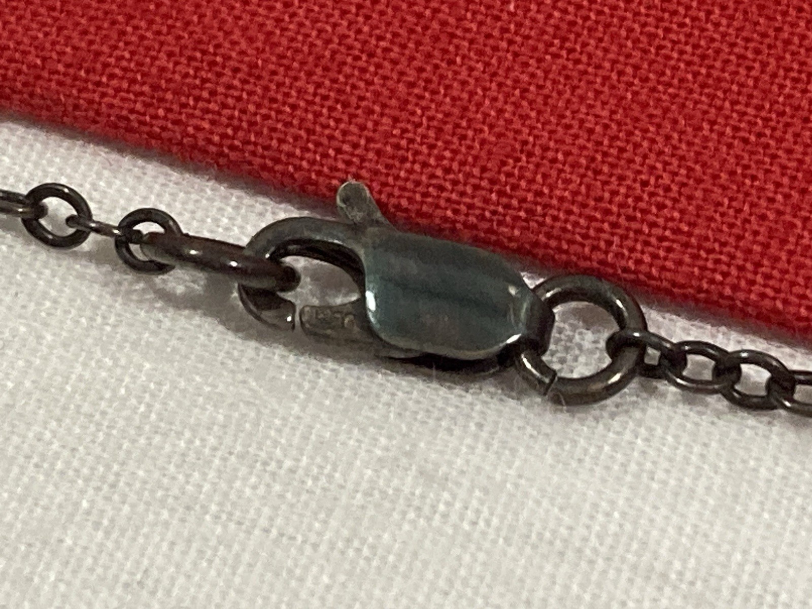 Vintage 900 Carved TORCH Shaped Agate Pendant Sterling Silver 925 Cable Necklace