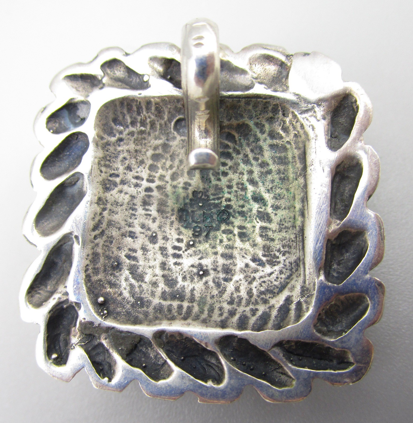 DIAN MALOUF STERLING SILVER 1 1/4″ PUFFY HEART PENDANT ENHANCER – 15G