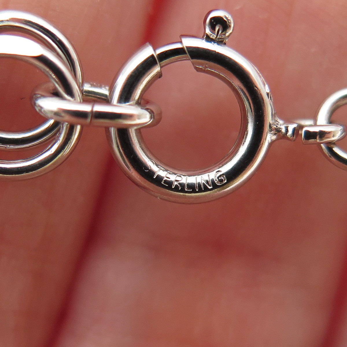 A&Z HAYWARD 925 Sterling Silver Vintage Double Rolo Link Bracelet 7″