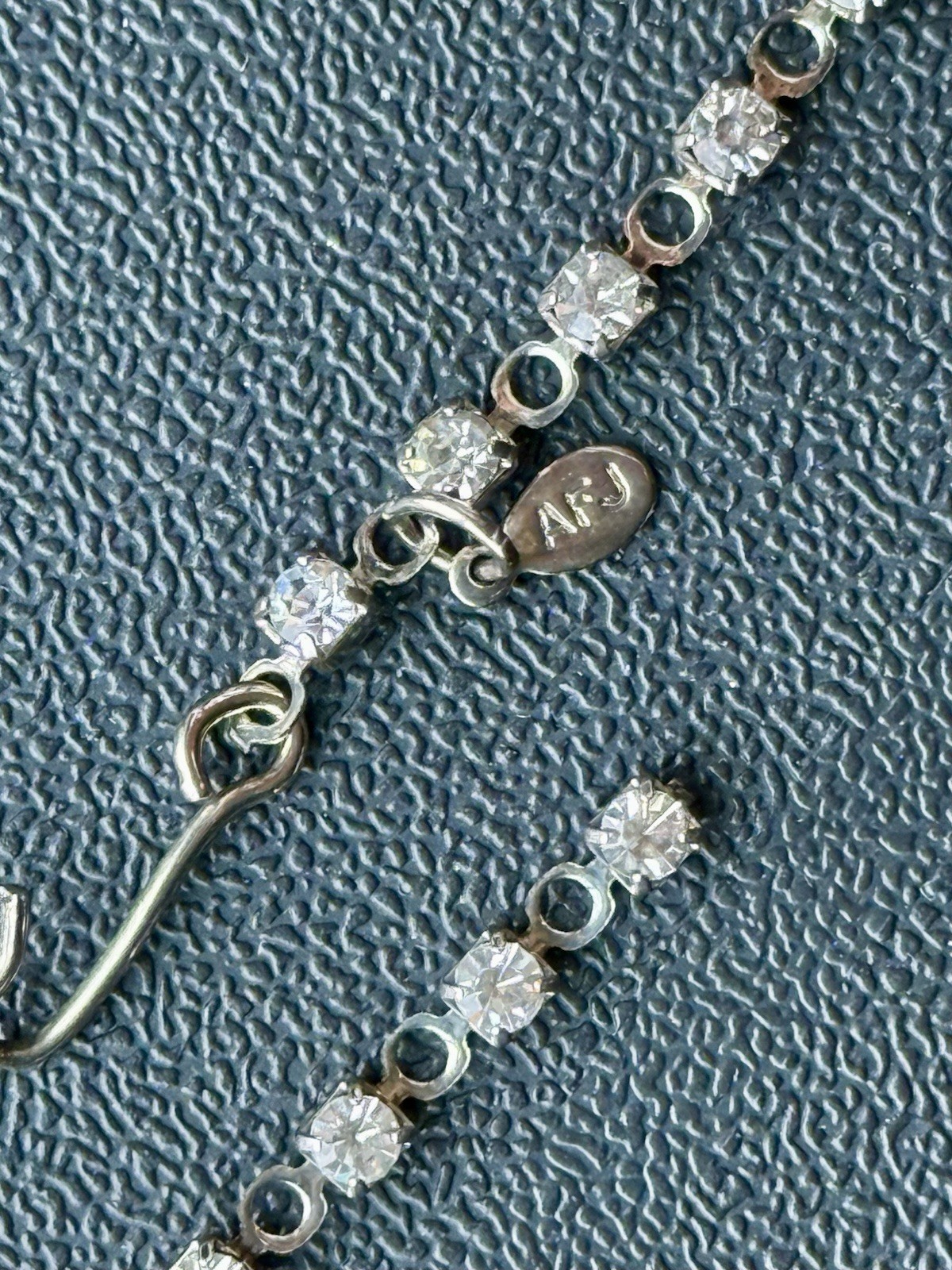 Vintage Designer Jewelry Lot Smoky Grey Rhinestone Necklace Brooch Earrings. A