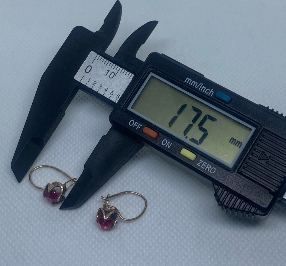 Vintage earrings from the Soviet Union, 70s, 875 silver, USSR.Weight 1.89 g