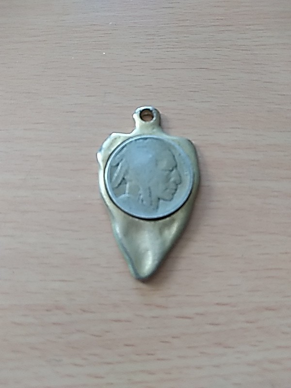 Arrowhead Buffalo Nickel Charm