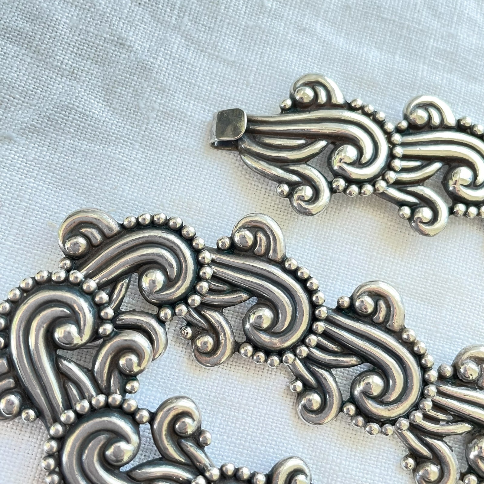 VTG Los Castillo Necklace/Bracelet Set #341, Sterling Taxco Mexico 2 Piece Set