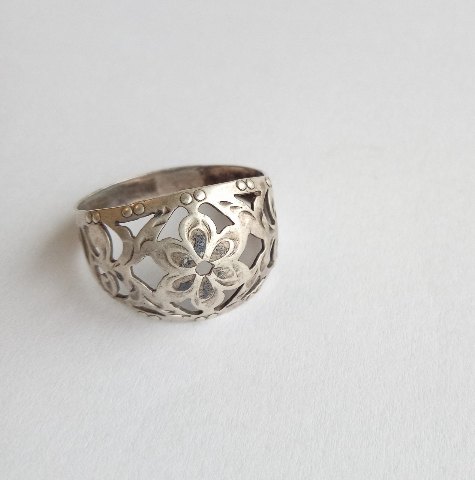 Vintage Ring Sterling Silver 875 test star USSR times Women’s Jewelry size 11