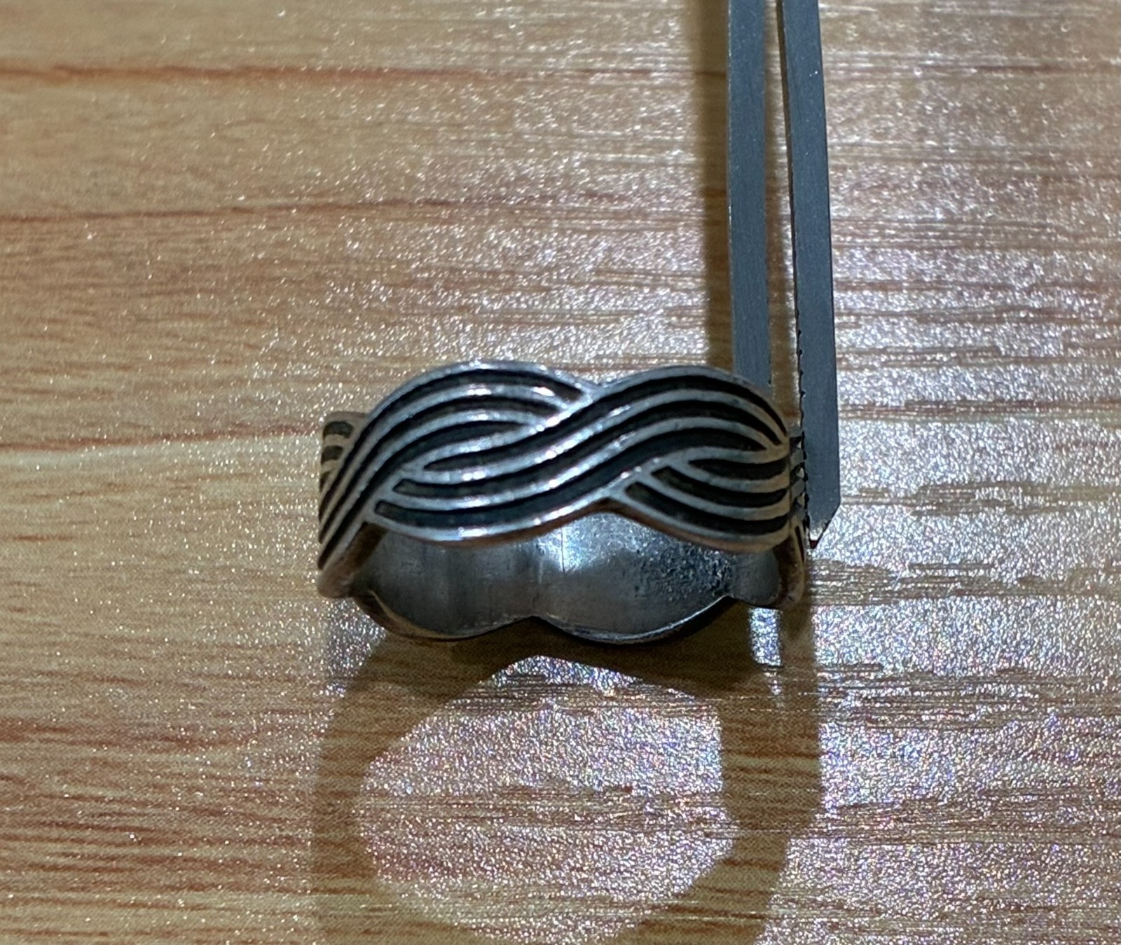 Vintage Taxco Mexico 925 Sterling Silver Wave Braid Band Ring TA-58 5.27g