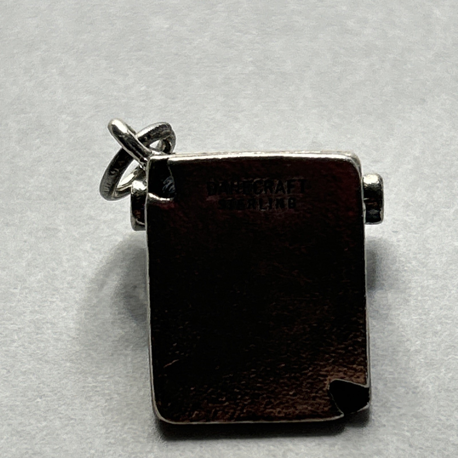 Vtg Danecraft 925 Sterling Silver MANUAL TYPEWRITER Old School Charm Pendant