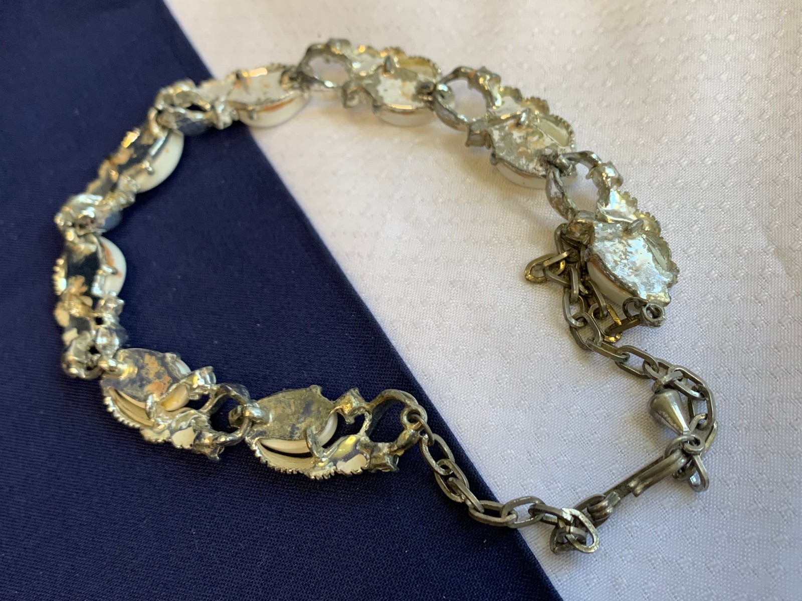 Vtg Necklace Lot Costume Jewelry Coro Monet Rhinestones Lucite Faux Gemstones