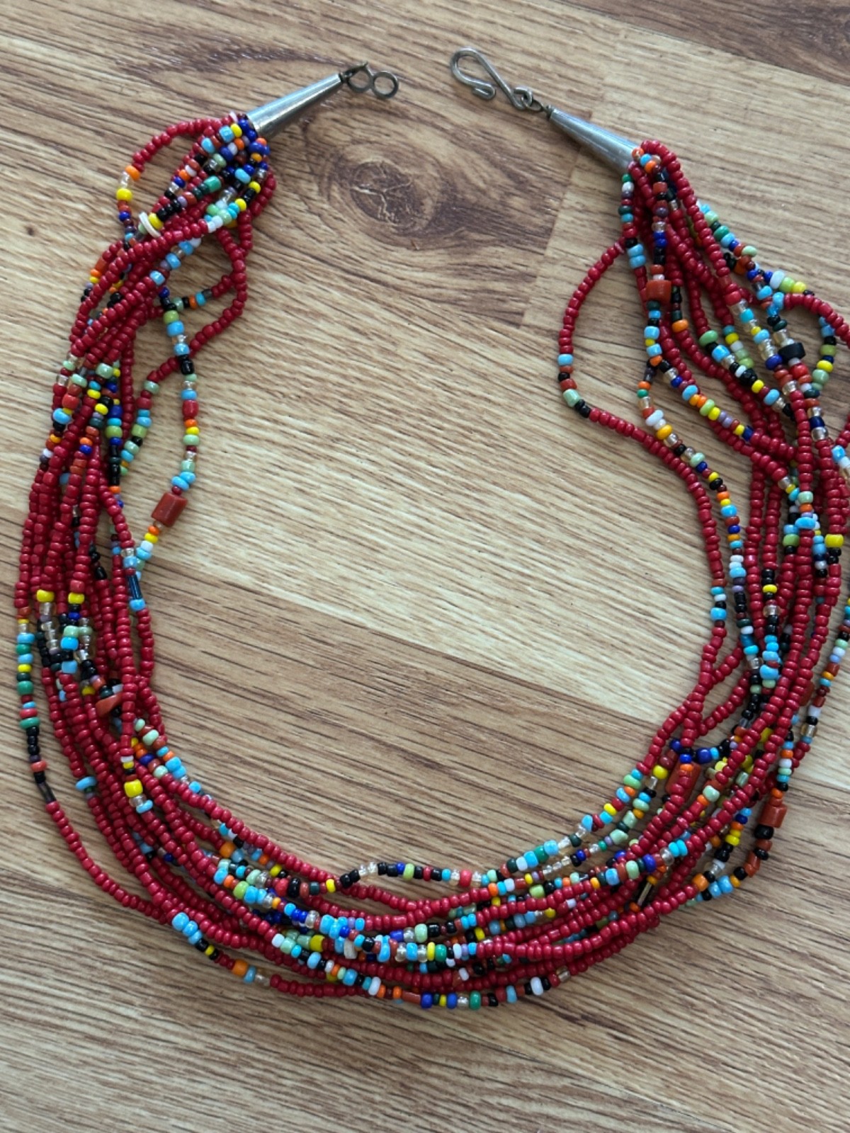 MULTI STRAND NECKLACE Southwestern Native American Style Boho 11 STRANDS