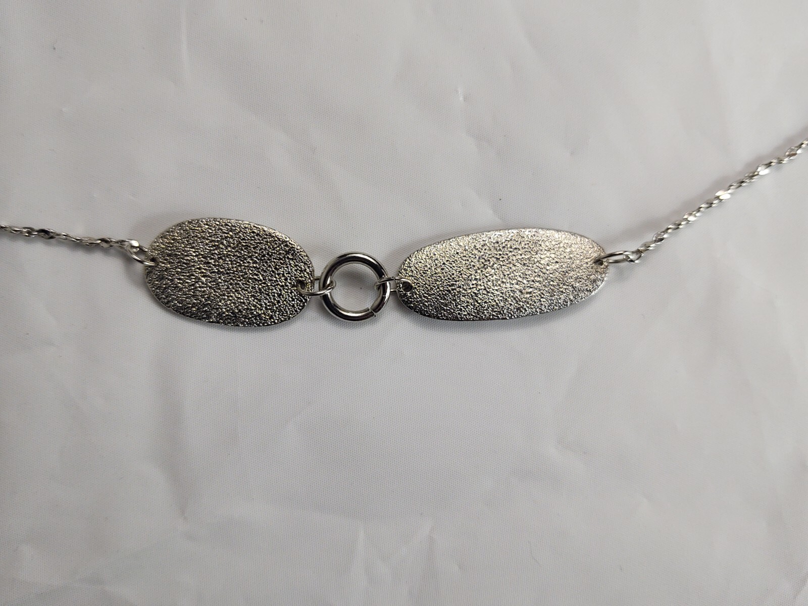 Vtg Gwen Necklace Long Silver Tone Glitter Unique Beads Crystals Costume Jewelry