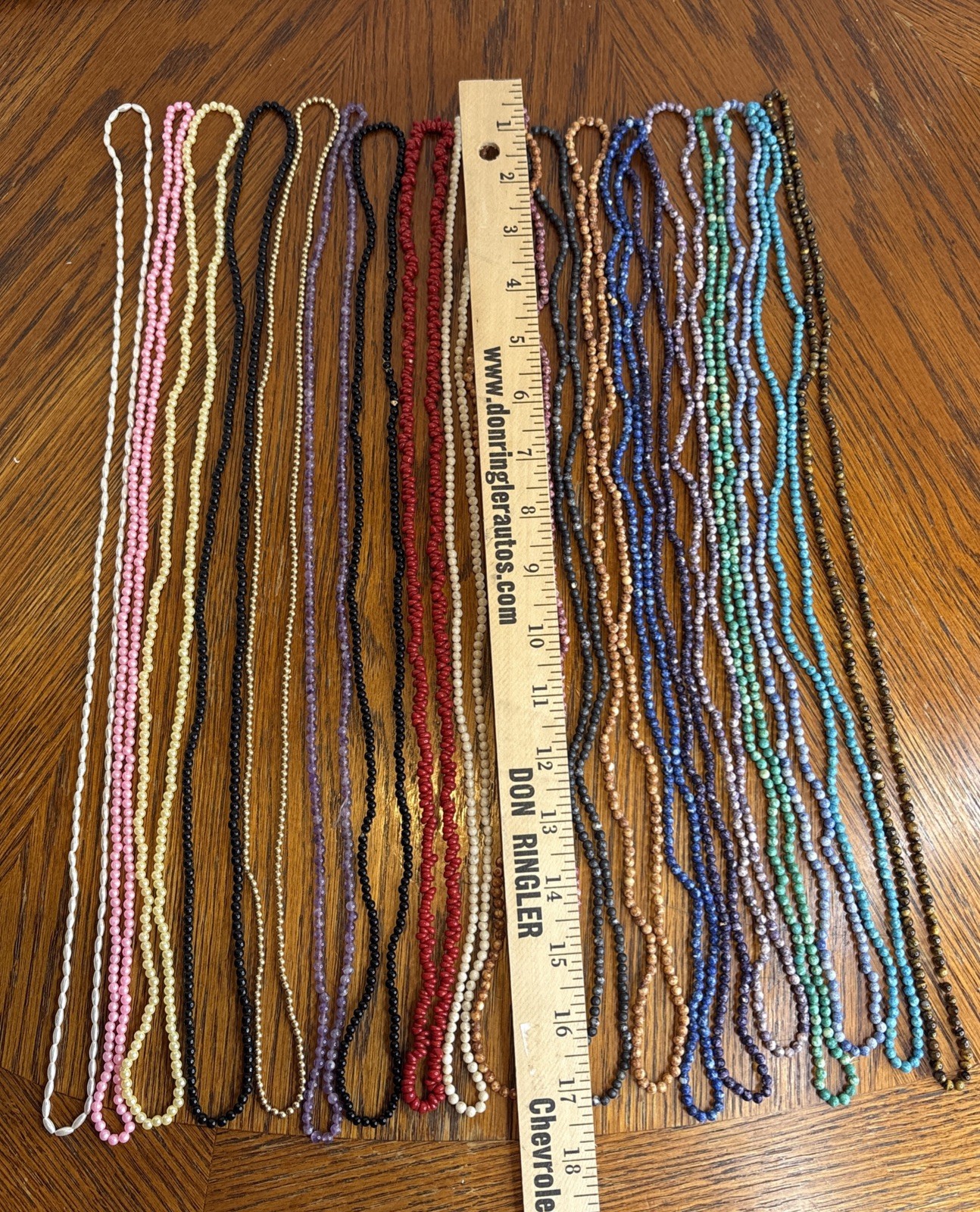 20 Vintage Twist A Bead 80’s Beaded Necklace Stone Pearls, Plastic,Glass,1 Metal