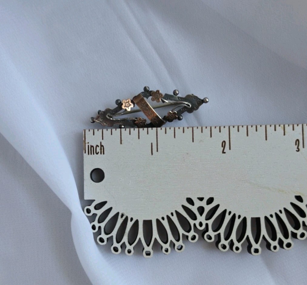 Ward Bros England Victorian Forget Me Not Brooch Pin Sterling Gold Filled