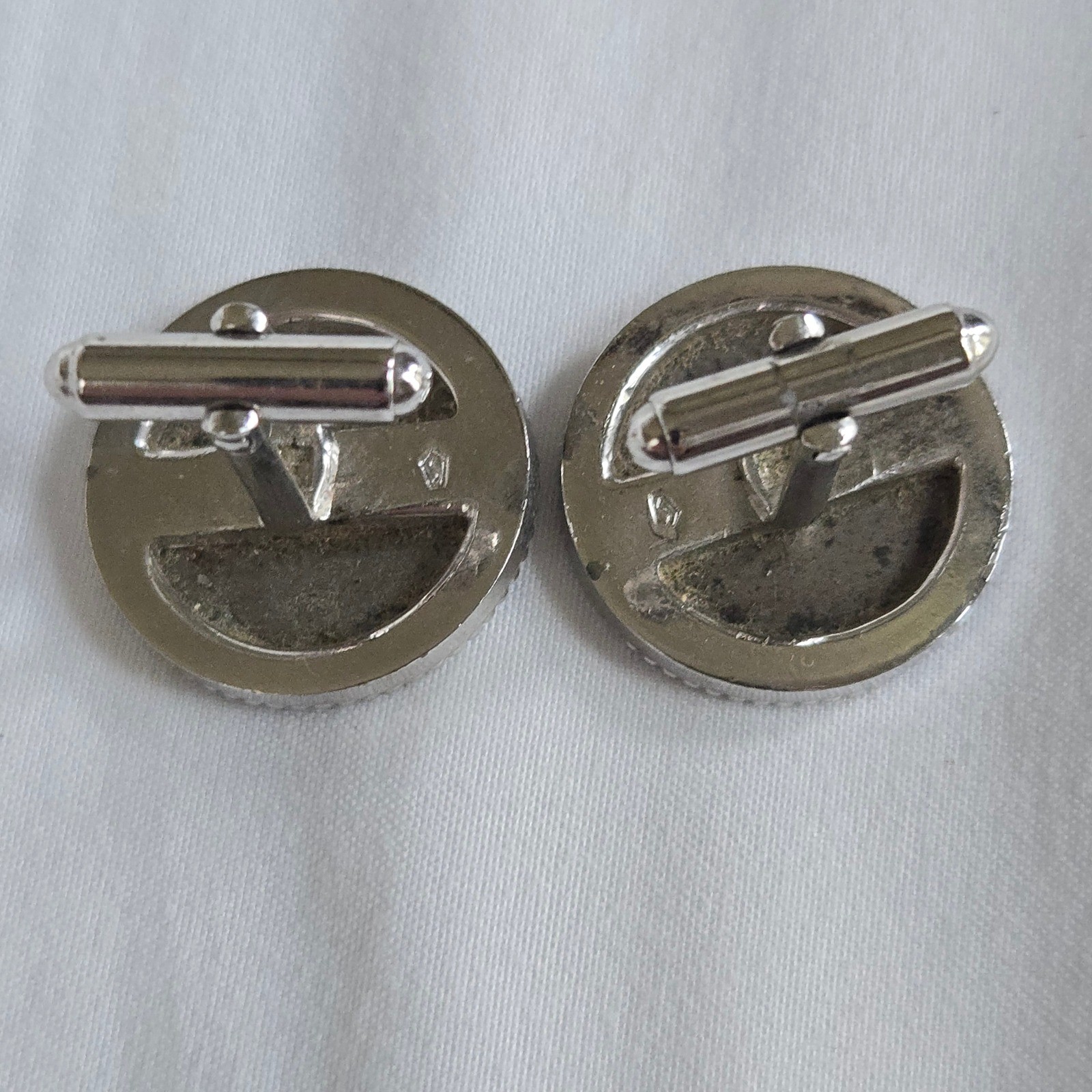 VTG Buffalo Nickel Cufflinks OS Mens Silver Coin Jewelry Five Cents Western USA