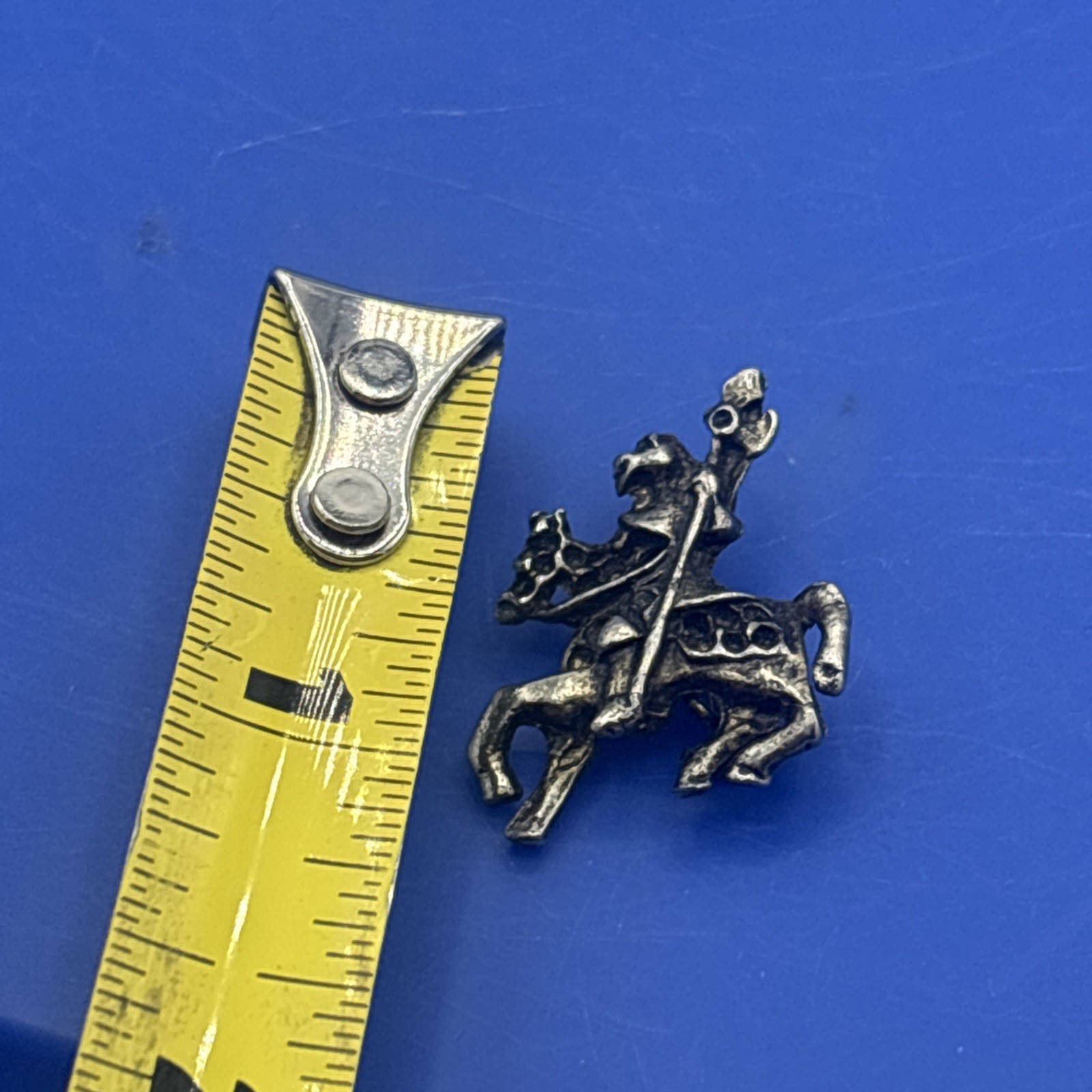 Vintage Knight on Horse Brooch Missing Stones Medieval Figural Repair Craft Pin