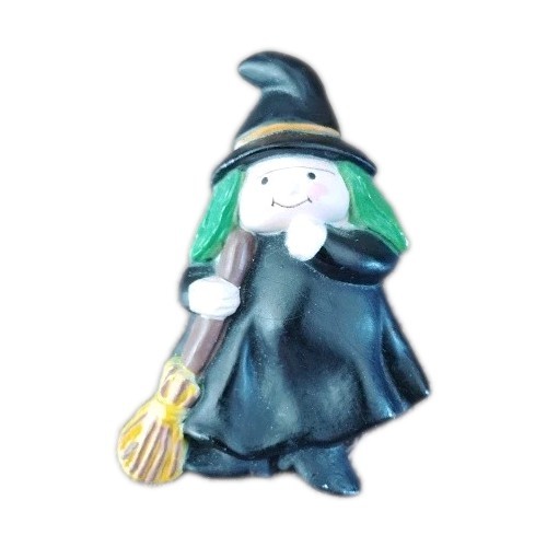 Vintage Fun World Halloween Brooch Fall Witch Pin 1980s