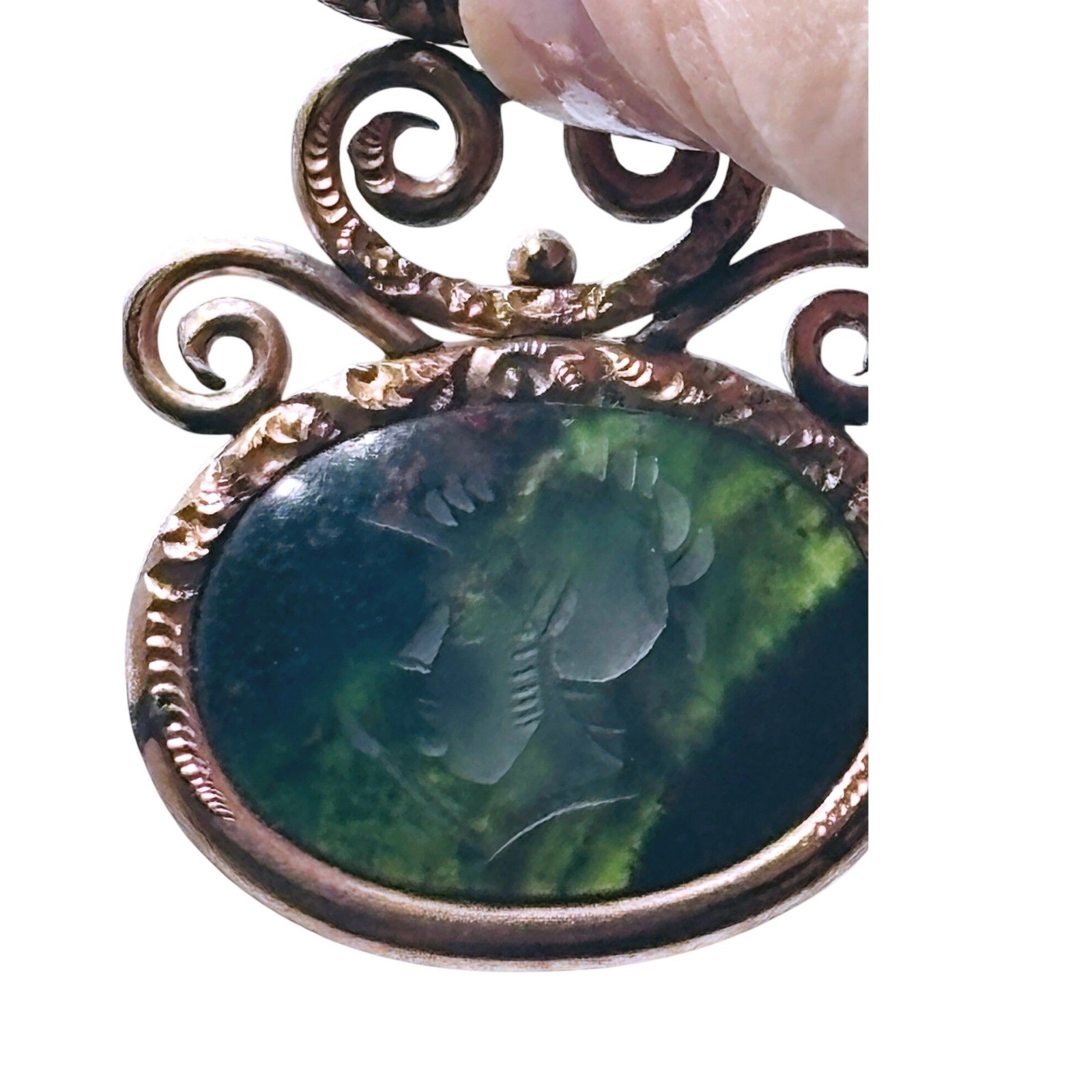 Antique Victorian Gold Filled Intaglio Pendant Fob Classical Carving