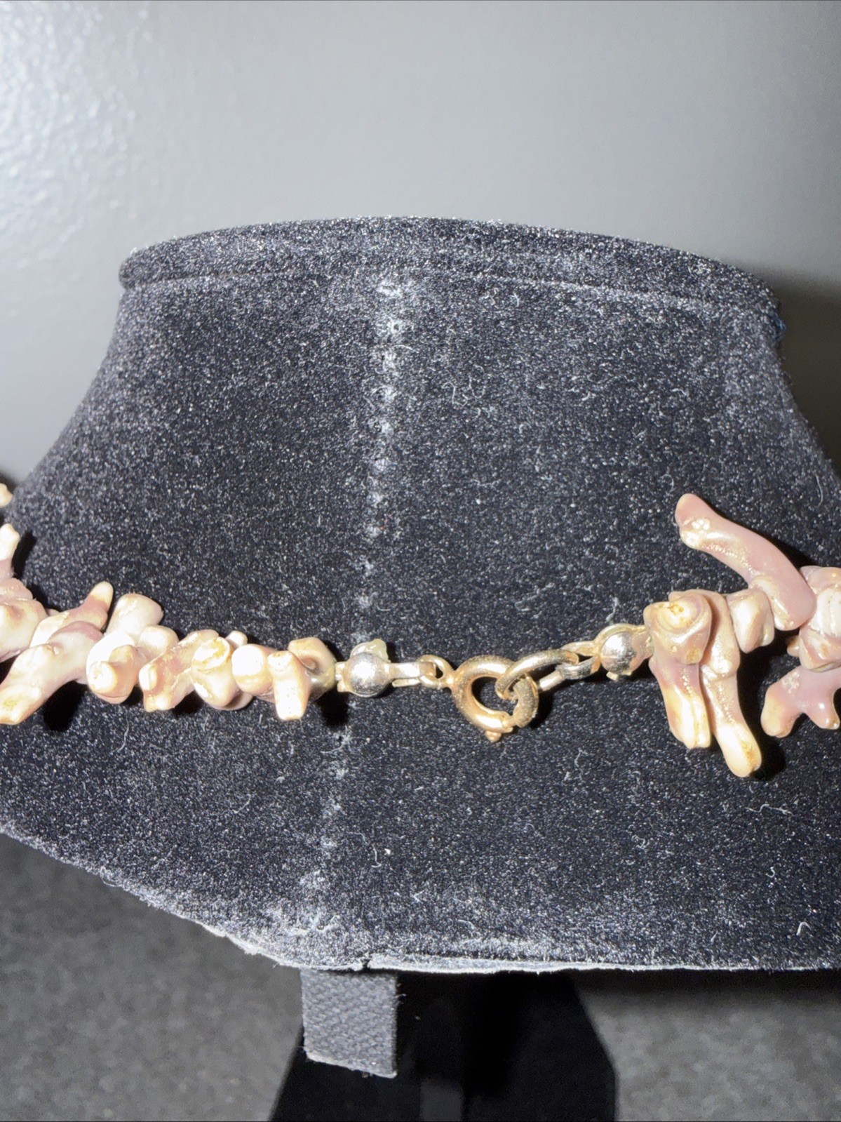 Vintage Lavender Branch Coral Necklace 18 Inch Strand