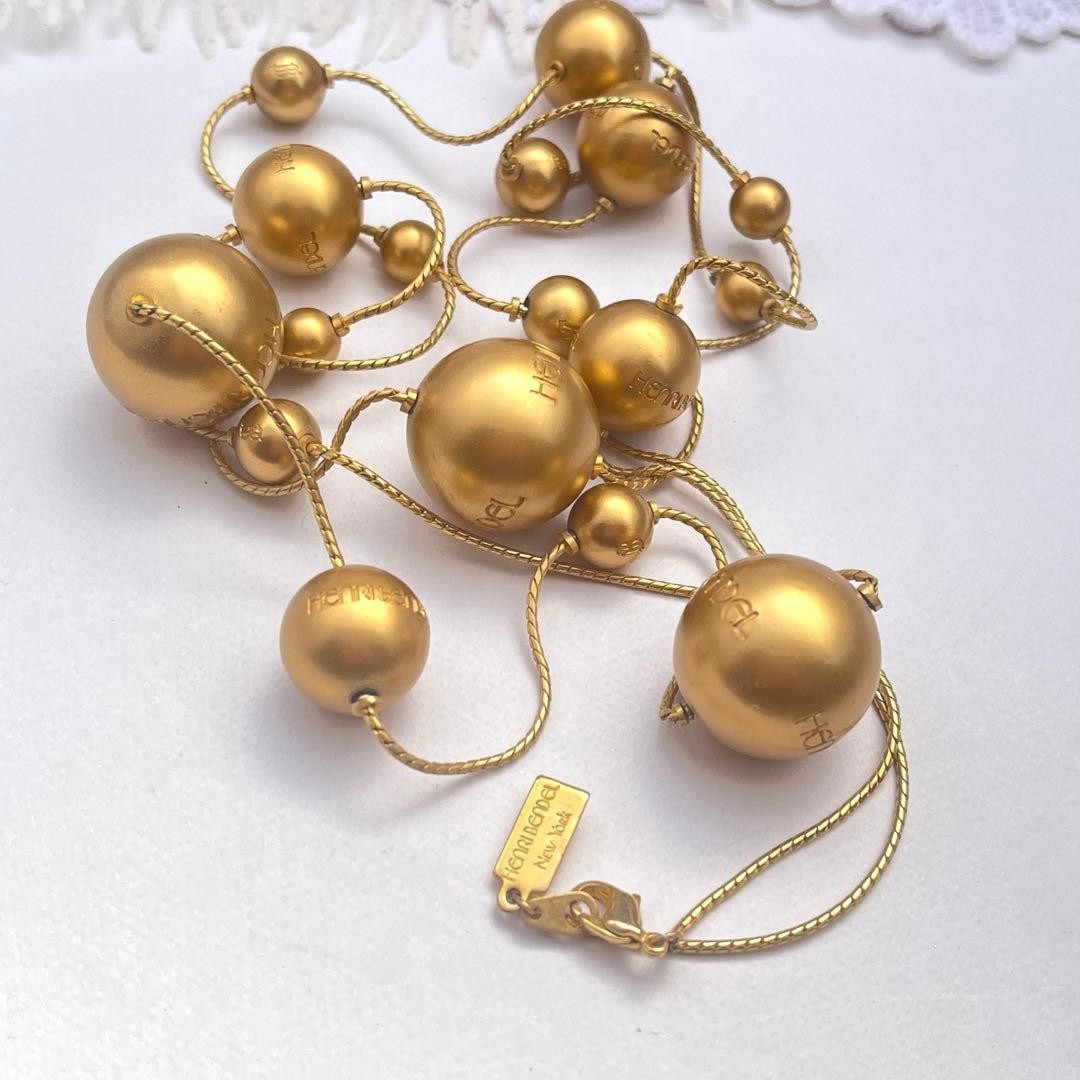 1527 Vintage Necklace, Made in USA, Henri Bendel Chain, Beads