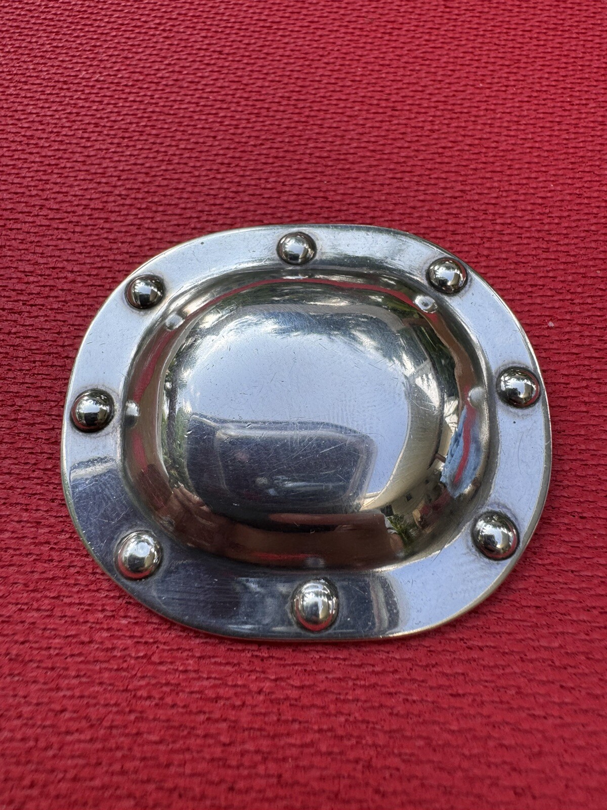Rare Vintage Modernist Abstract Brutalist Sterling Silver UFO Saucer Brooch Pin