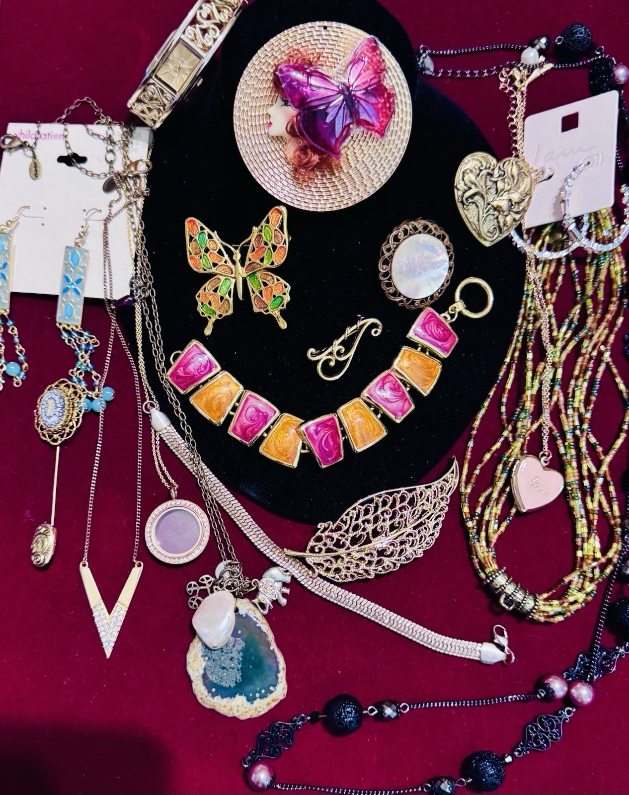 Vintage High End Costume Jewelry Trifari CARA Ethel Myrtle Origami Owl Chicos PD