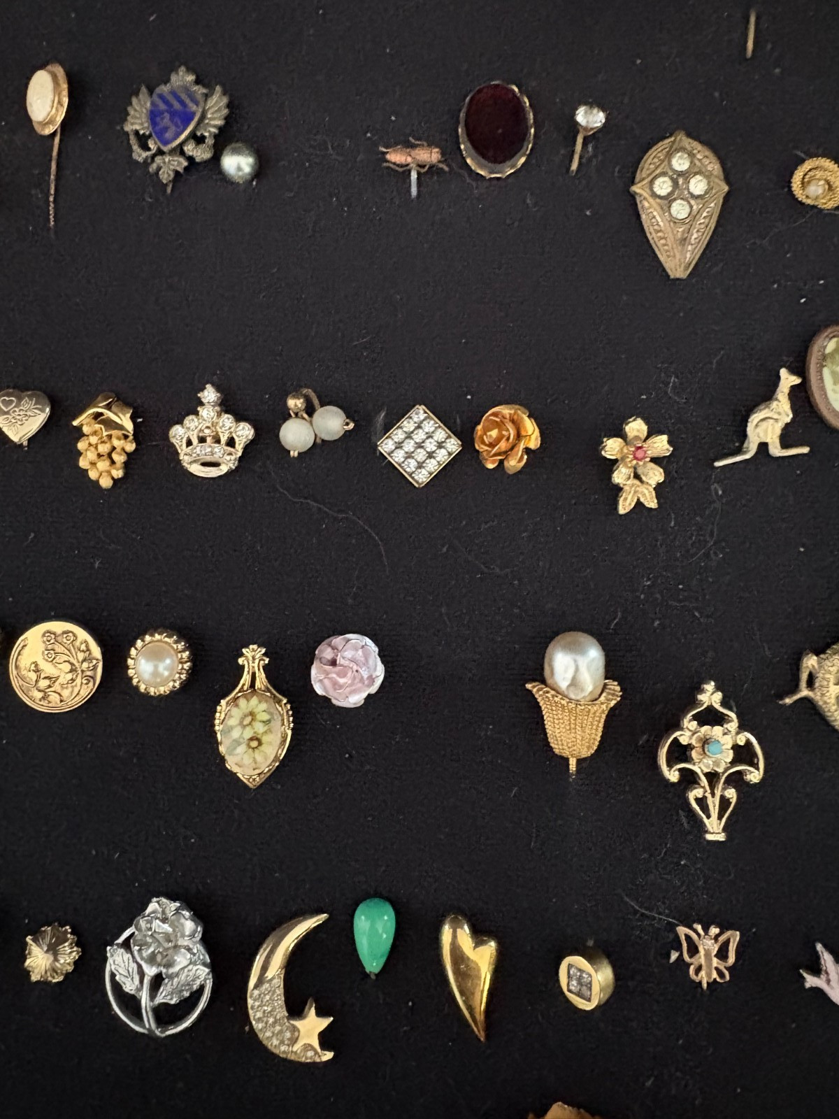 Stick Pin Collection, lot of 114, unique and vintage, hat pins, lapel pins