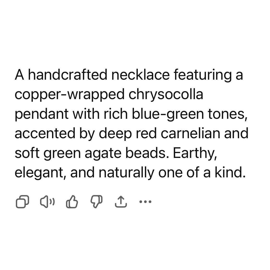 Chrysocolla Triangle 1 1/4″ Cabochon Copper Wrapped Carnelian Agate Necklace 20″