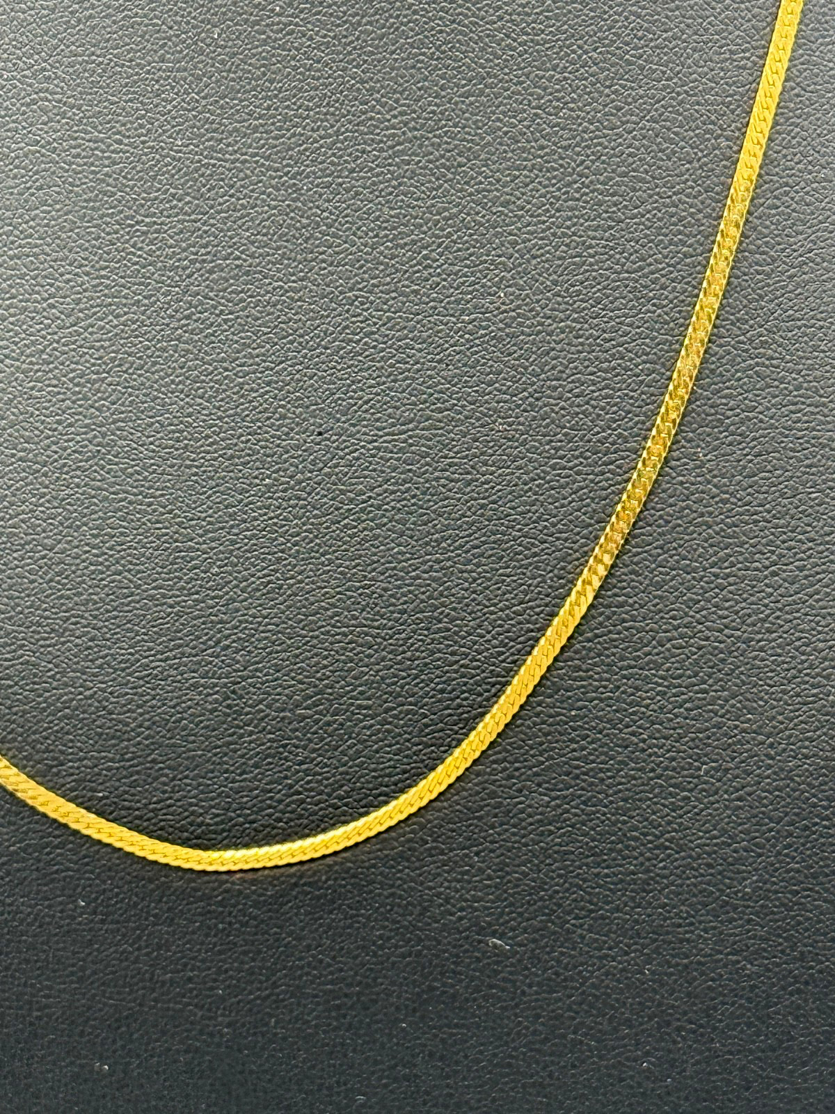 Vintage Monet Necklace Gold Tone Herringbone Chain 18″ with Sister Clasp