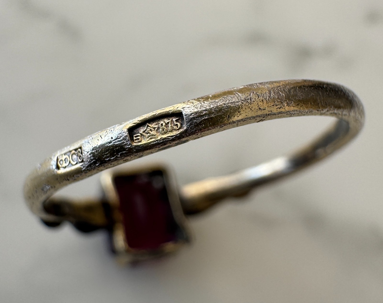 USSR 875 Silver Ring – Vintage Soviet Women’s Jewelry Size 9 / 19