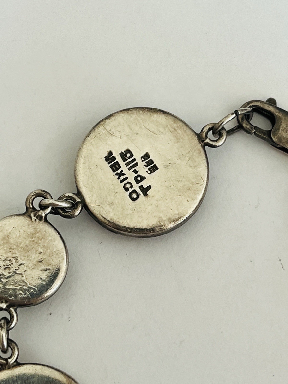 Vintage Sterling Silver Taxco Mexico Mustard Rice Hemp Seed Link Bracelet Rare